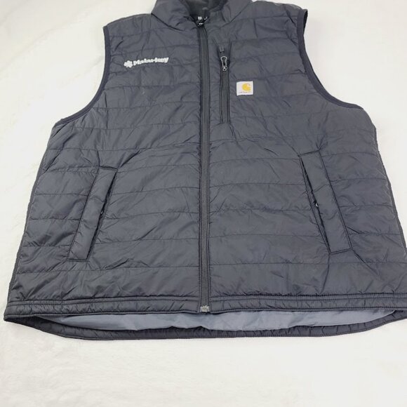 Carhartt Men's Black Gilliam Sleeveless Mock Neck Padded Puffer Vest Size XL - Picture 2 of 12